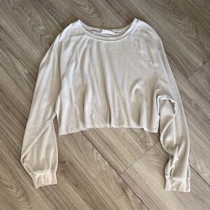 Oatmeal ribbed lounge shirt